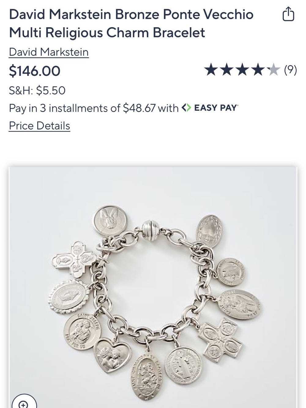 David Markstein Charm Bracelet from QVC